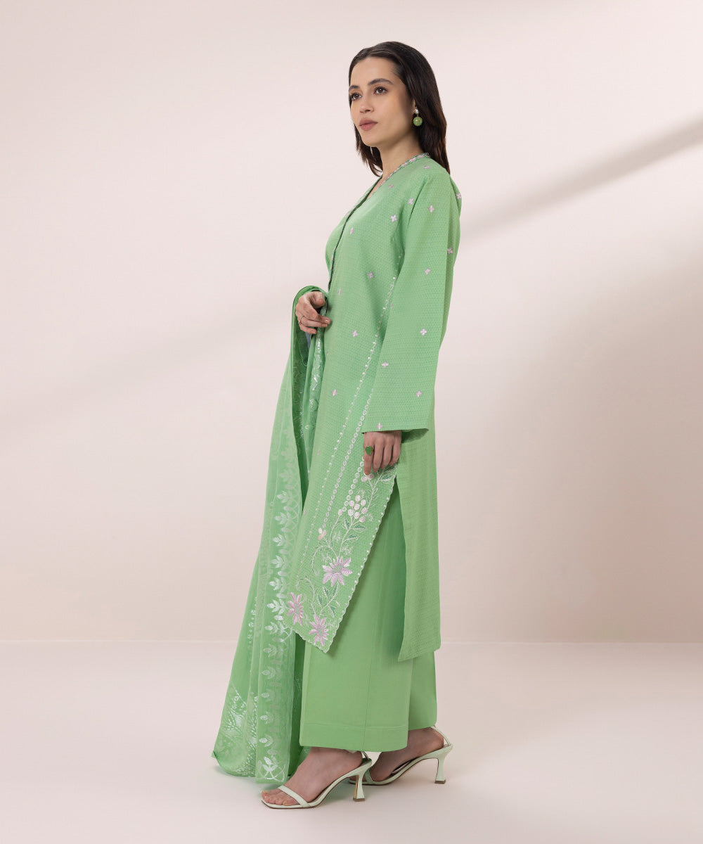 2-Piece Embroidered Dobby Suit - Shop Now!