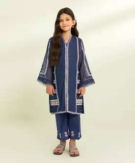 2 Piece - Embroidered Khaddi Net Suit - Buy Now