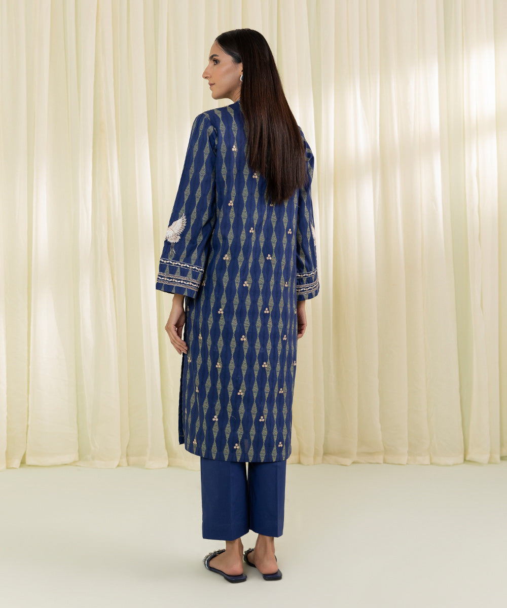 2 Piece Jacquard Suit with Embroidery