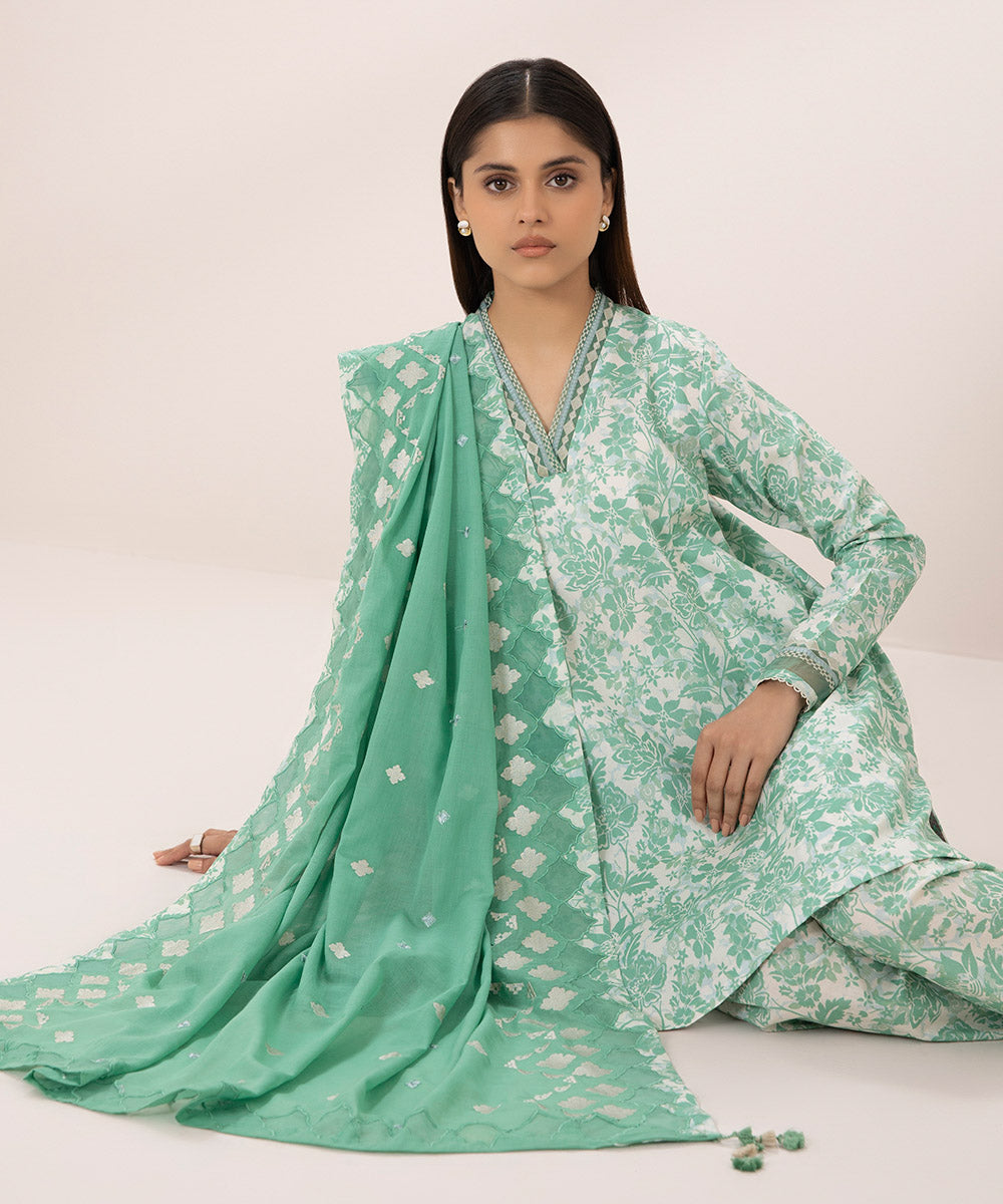 3 Piece - Embroidered Lawn Suit for Women