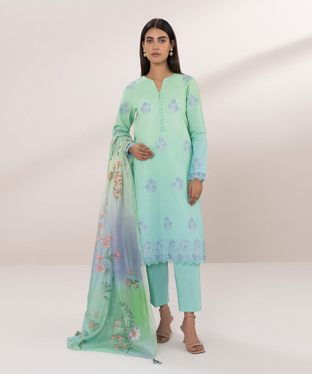 3 Piece Embroidered Lawn Suit - Shop Now!