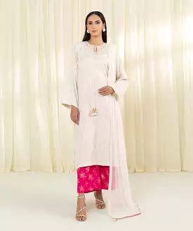 3 Piece Embroidered Silk Suit - Shop Now!