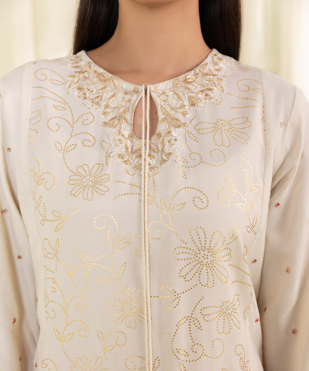 3 Piece Embroidered Silk Suit - Shop Now!