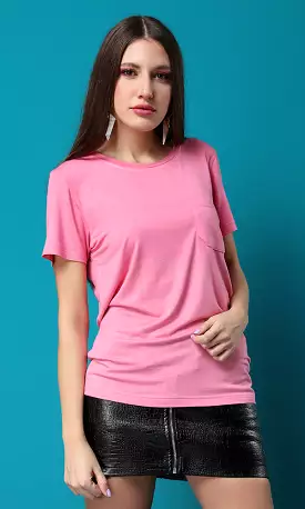 47437 Soft Pink Oversized T-Shirt