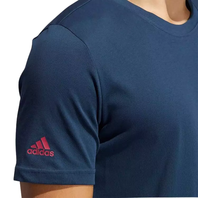 Adidas Golf Champion Heren Navy Pink T-Shirt