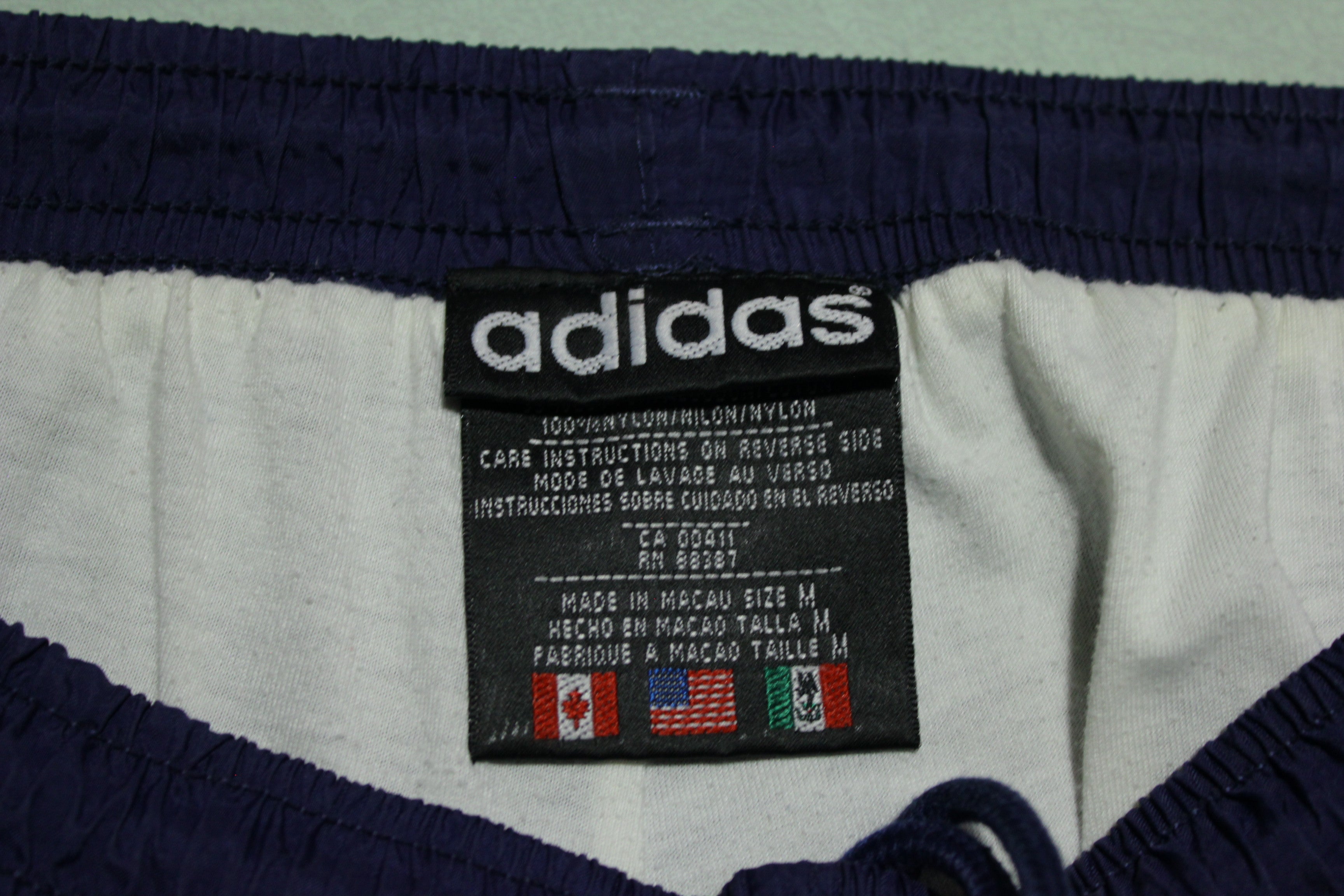 Adidas Vintage 90's Track Windbreaker Pants with Zip Legs and Pockets