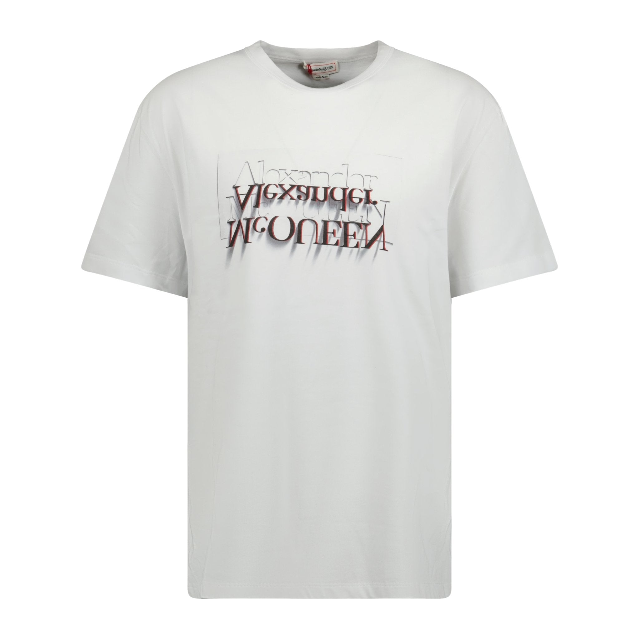 Alexander McQueen White Mirrored Logo T-Shirt