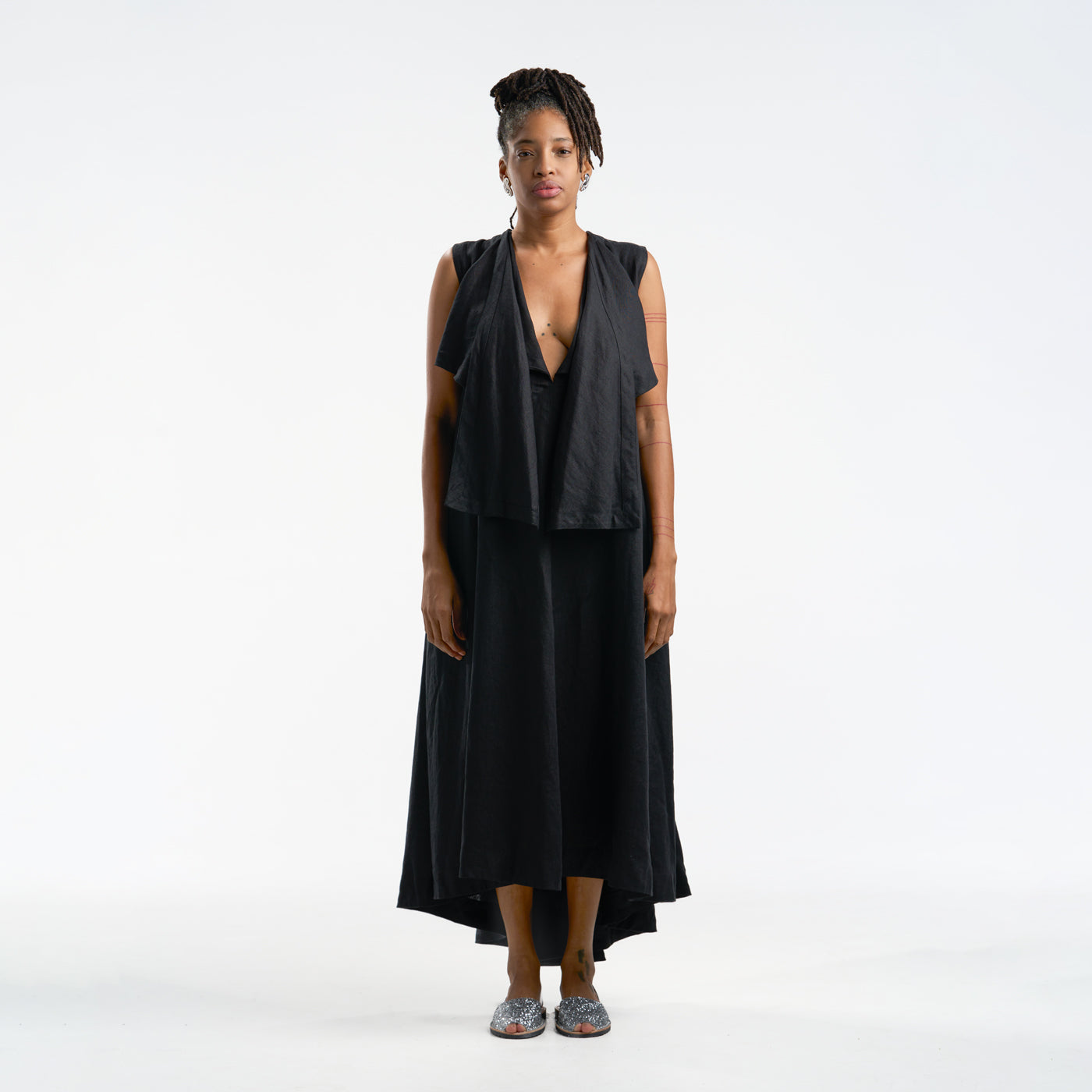 Anthurium Black Dress