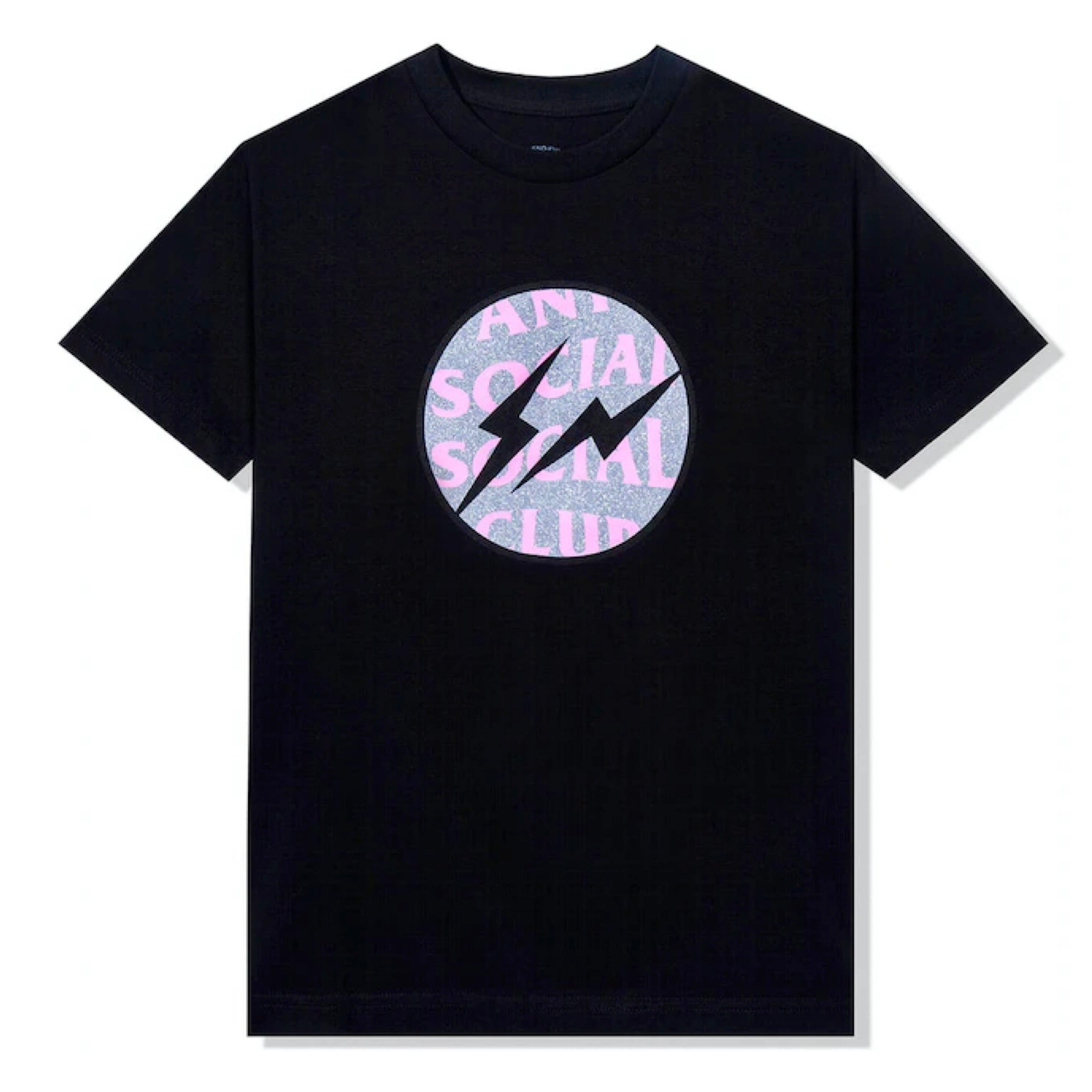 Anti Social Social Club X Fragment Interference Tee Black Pink (40% Off)