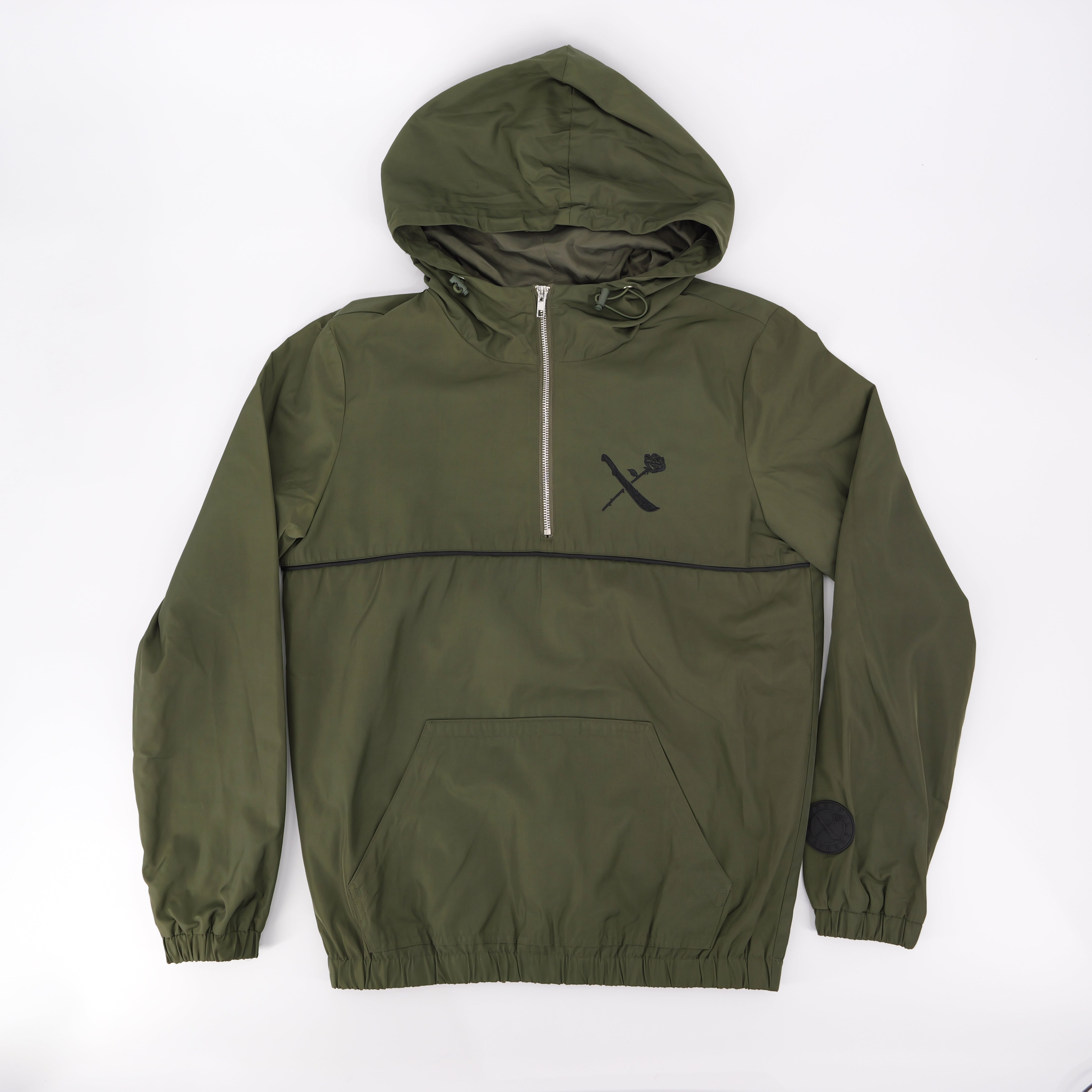 Army green logo windbreaker