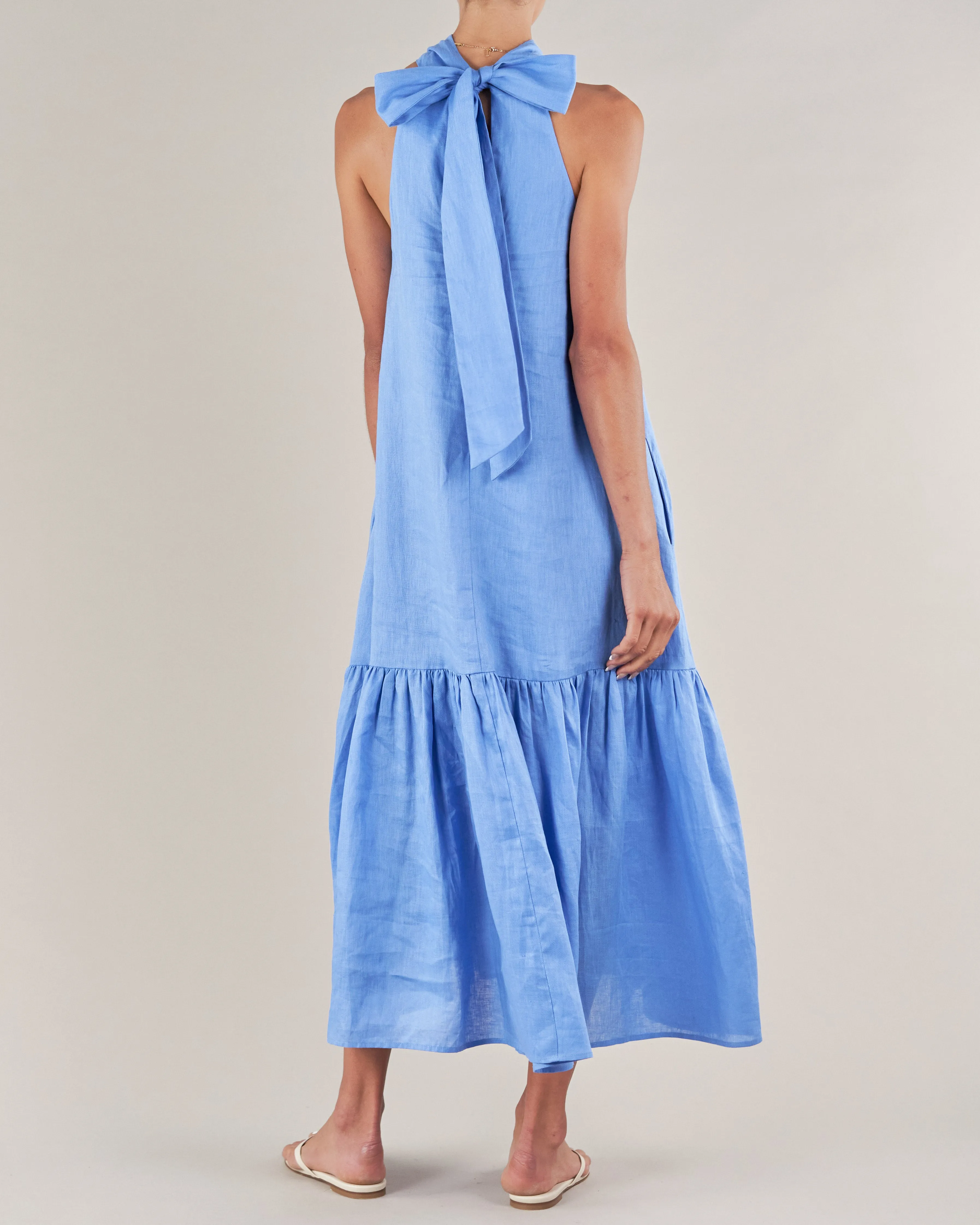 Aruba Linen Tie-Neck Dress - Shop Now!