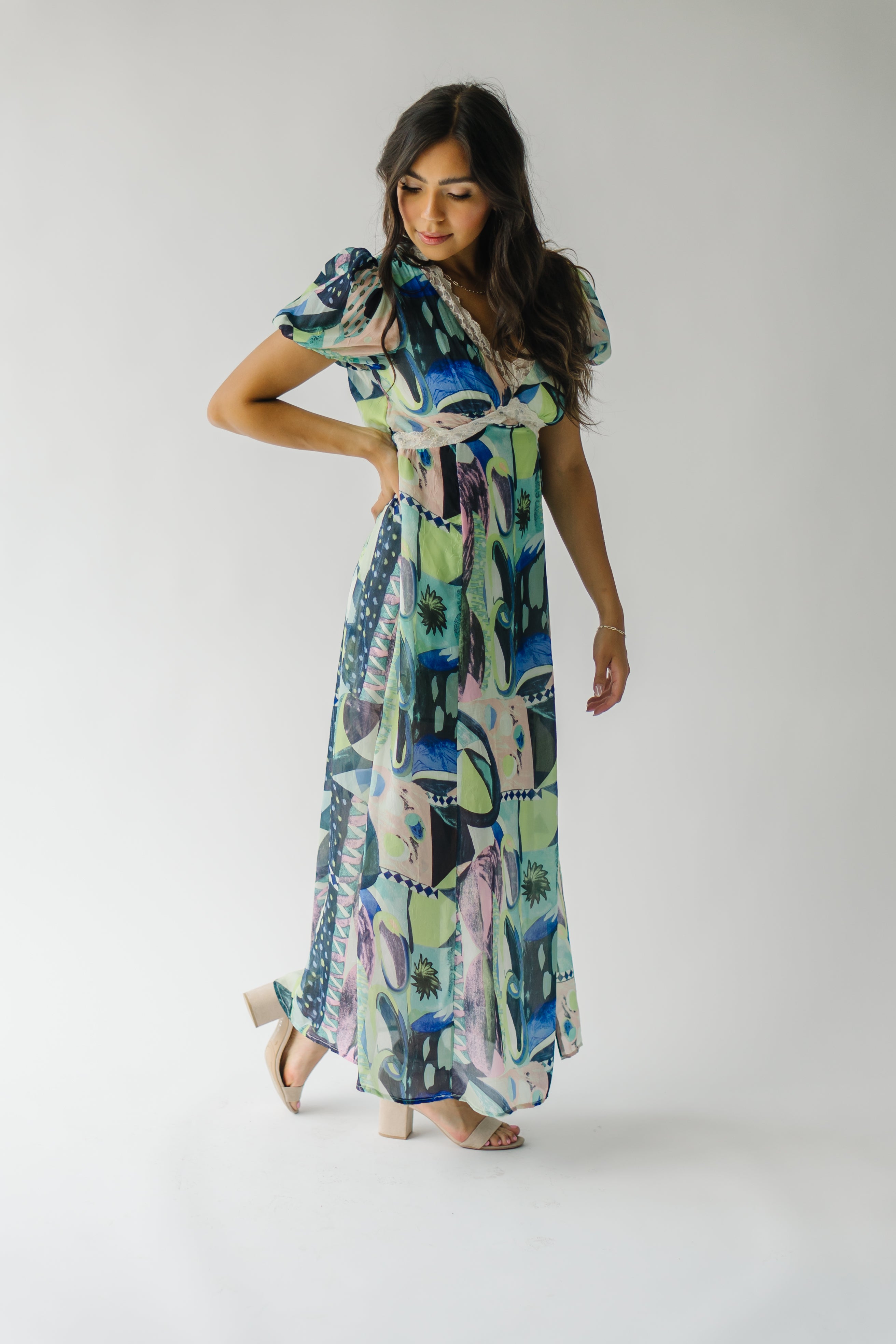 Ashwin Patterned Maxi Dress Multi - $[Price]