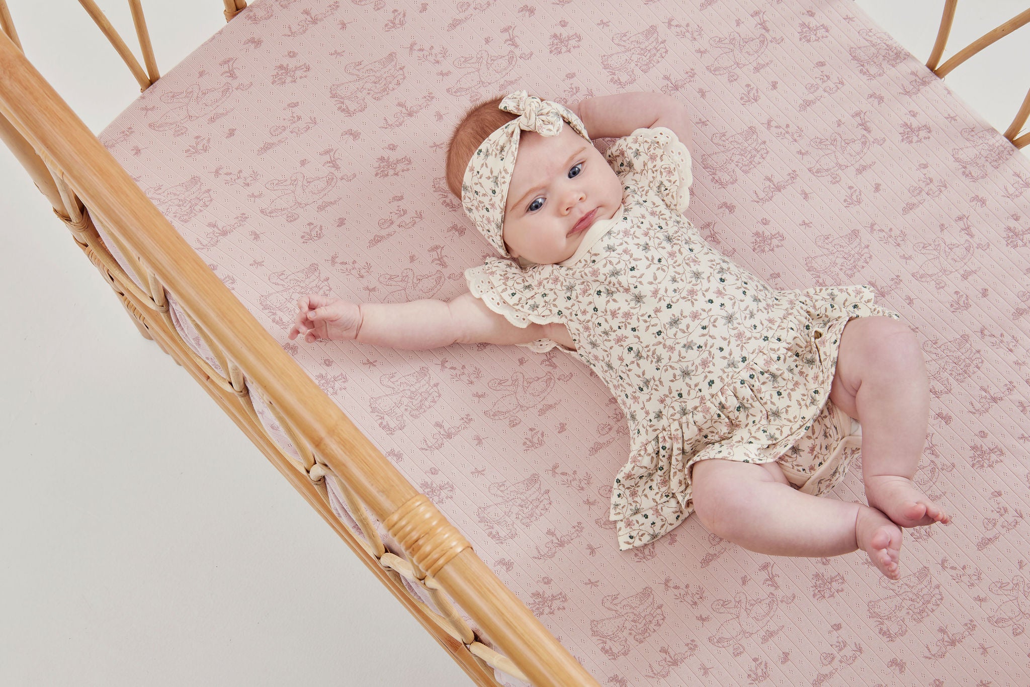 Aster & Oak Winter Floral Dress Onesie