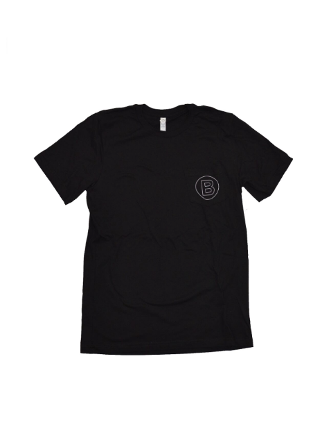 B Street Black Retro Logo Pocket Tee-Shirt: Limited Quantity & Sizing