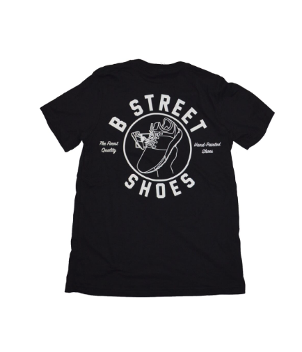 B Street Black Retro Logo Pocket Tee-Shirt: Limited Quantity & Sizing