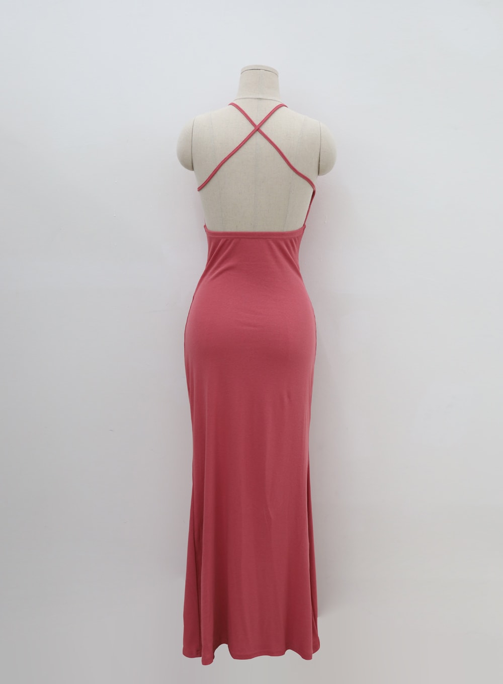 Back Cross Strap Maxi Dress IU11