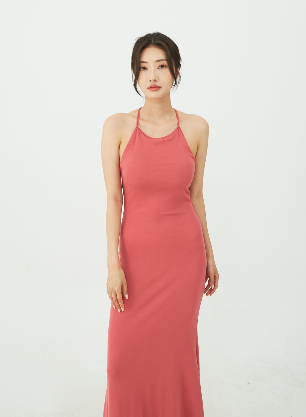 Back Cross Strap Maxi Dress IU11