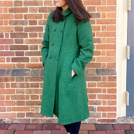 Belle Semi-Flare Harris Tweed Overcoat for Sale [3 Colors]