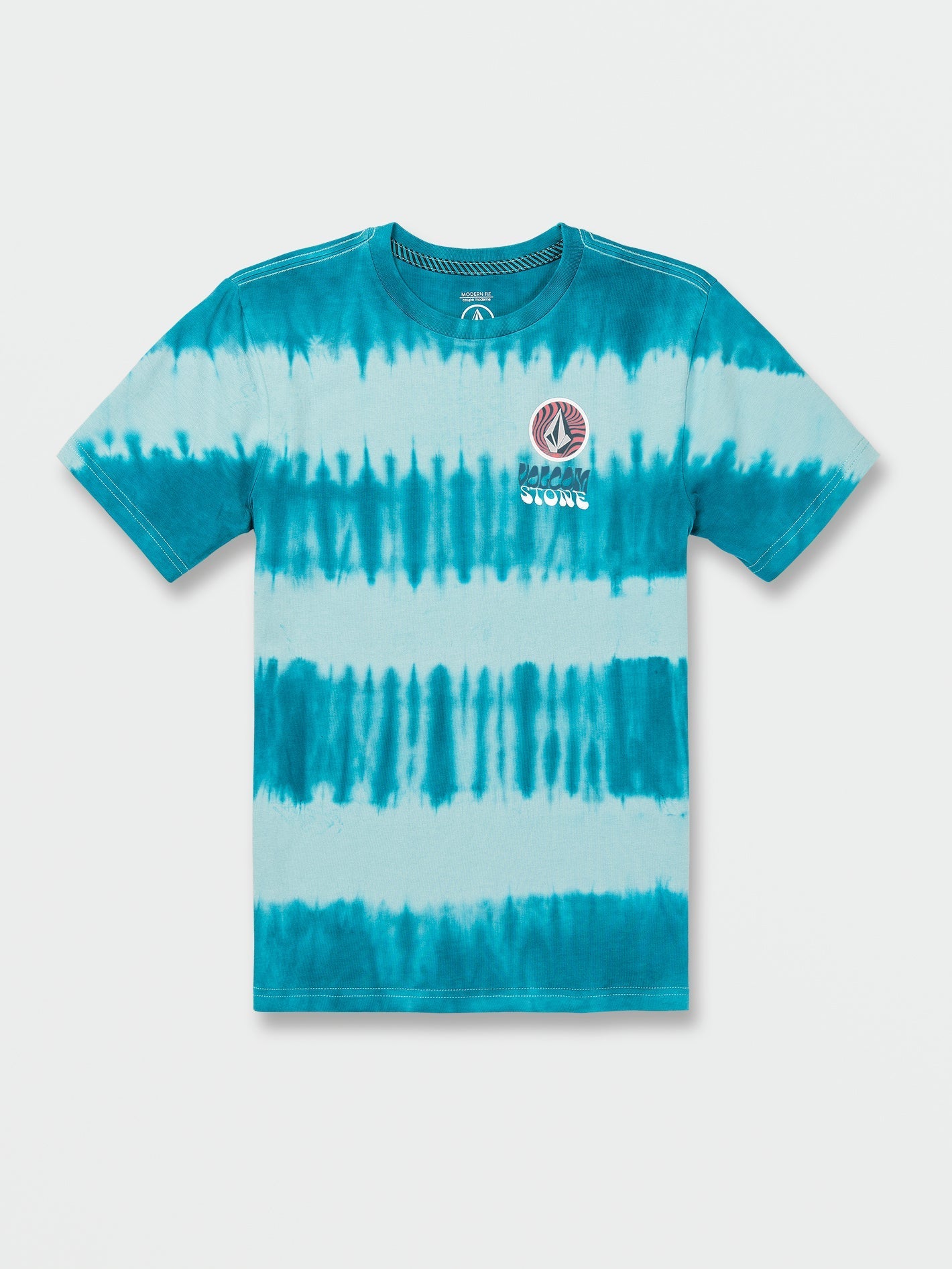 Big Boys Ocean Teal Psychedelic Short Sleeve Tee