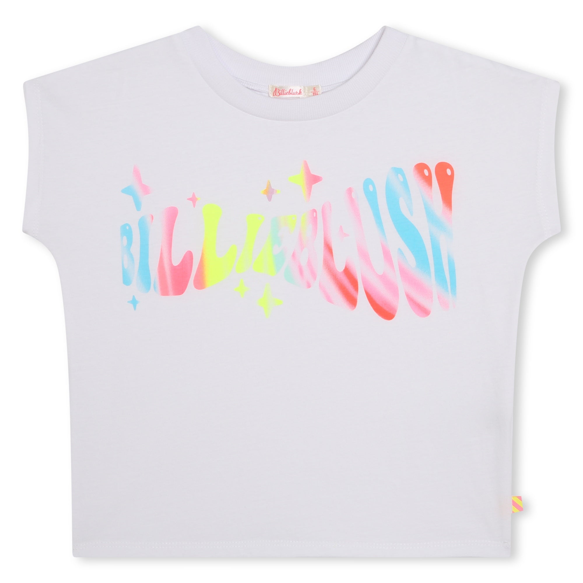 Billieblush Girls White Short Sleeves Tee-Shirt