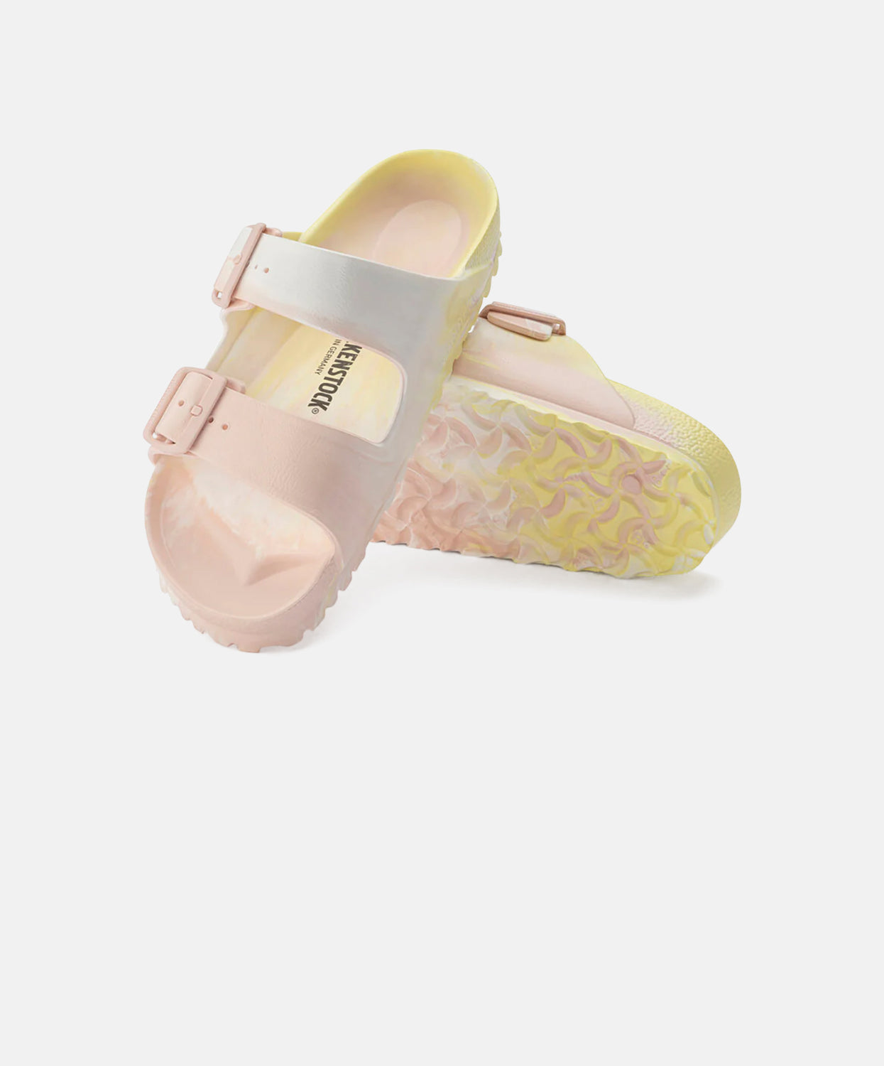 Birkenstock Arizona EVA Sandals Multi Popcorn Light Rose White.