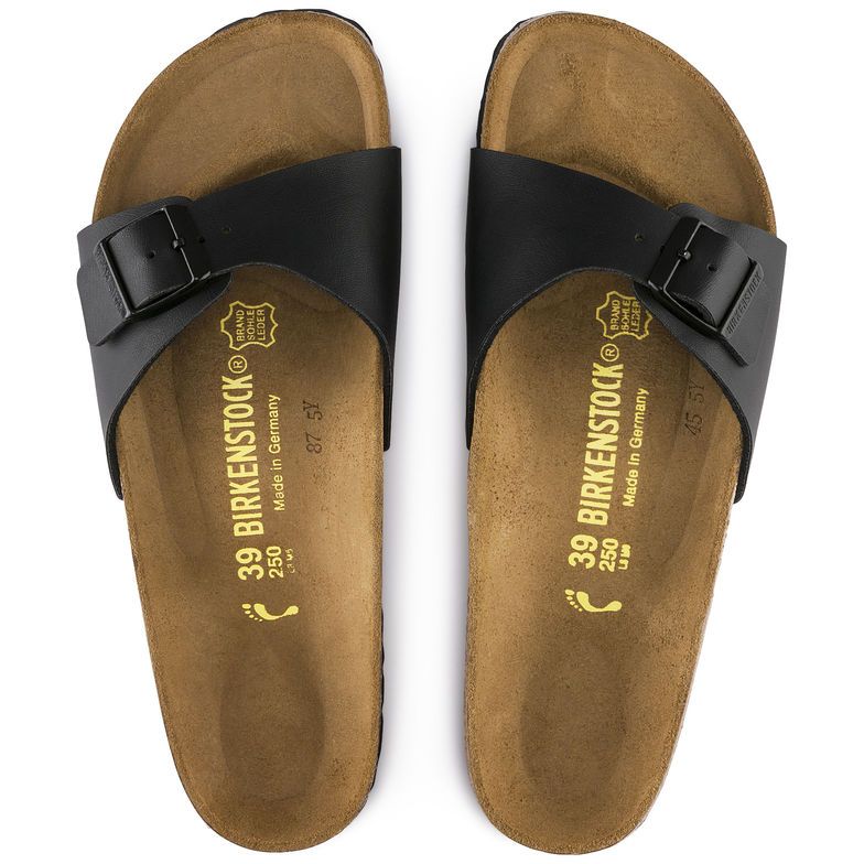 Birkenstock black sandals Madrid Big Buckle Oiled Leather