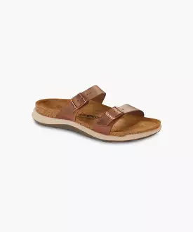 Birkenstock Ginger Brown Sandals - Sierra Cross Town Waxy Oiled Leather - Top Quality