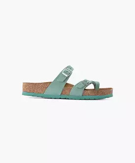 Birkenstock Mayari Nubuck Leather Sandals - Beryl Soft Footbed