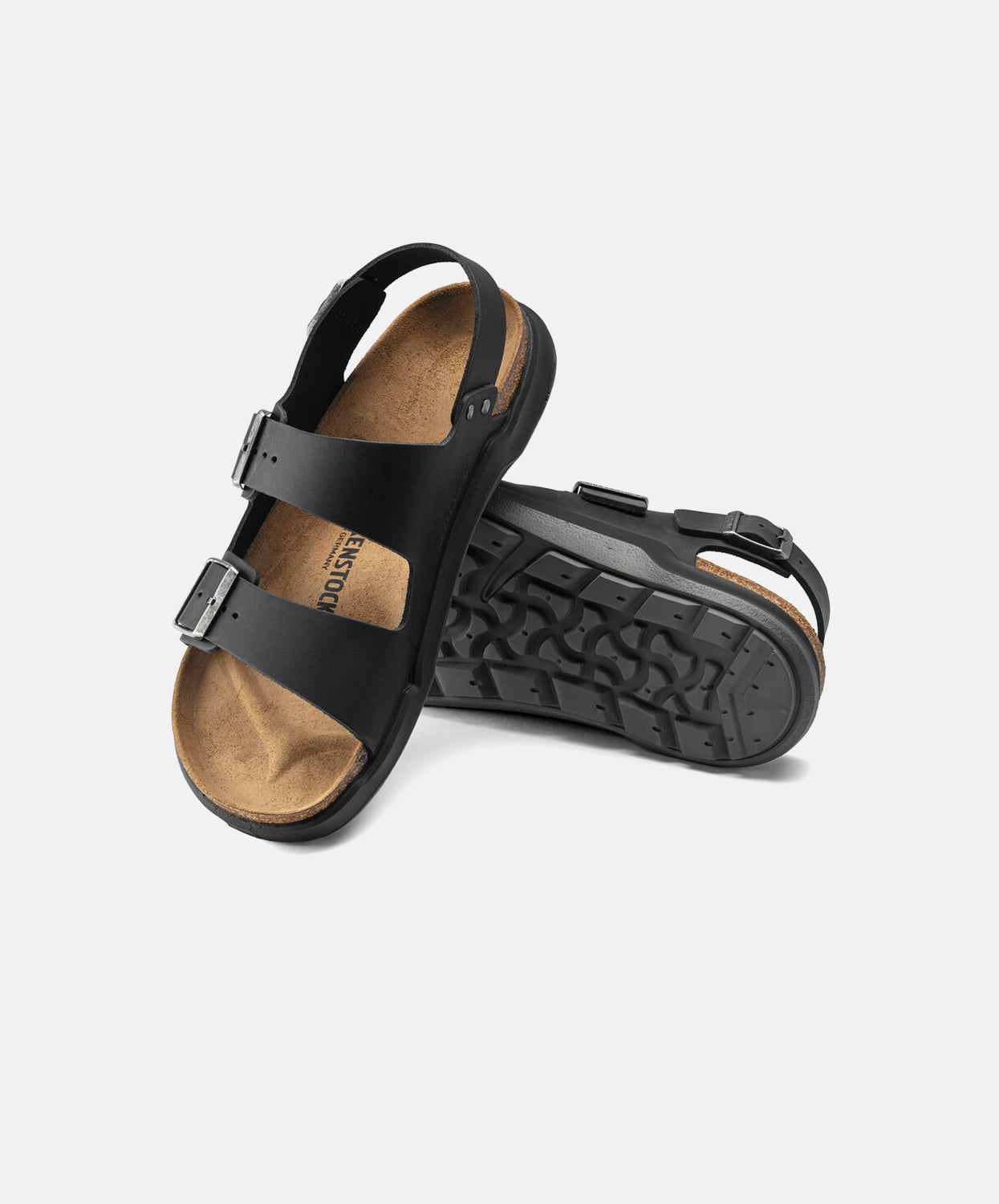 Birkenstock Milano Black Leather Sandals