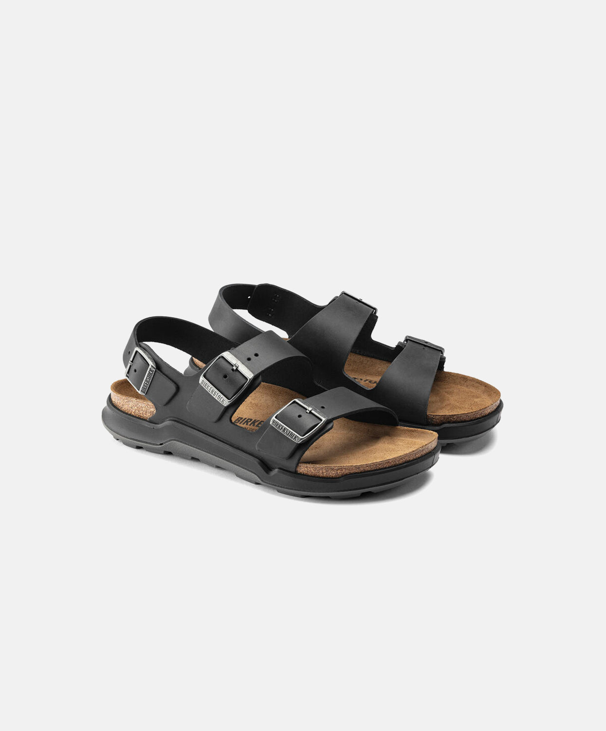 Birkenstock Milano Black Leather Sandals