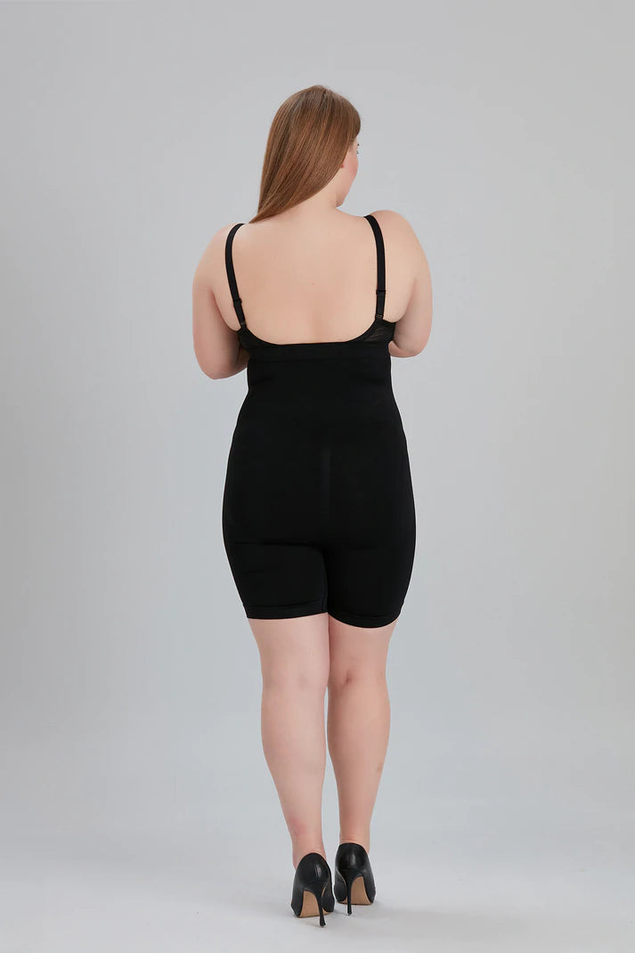 Black High Waisted Shapewear Shorts in London + Shapewear