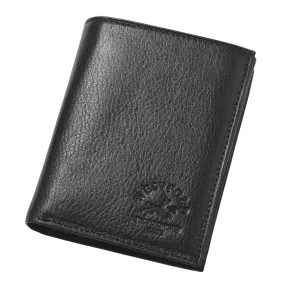 Black Leather Wallet - Men's Genuine Leather Bifold Wallet