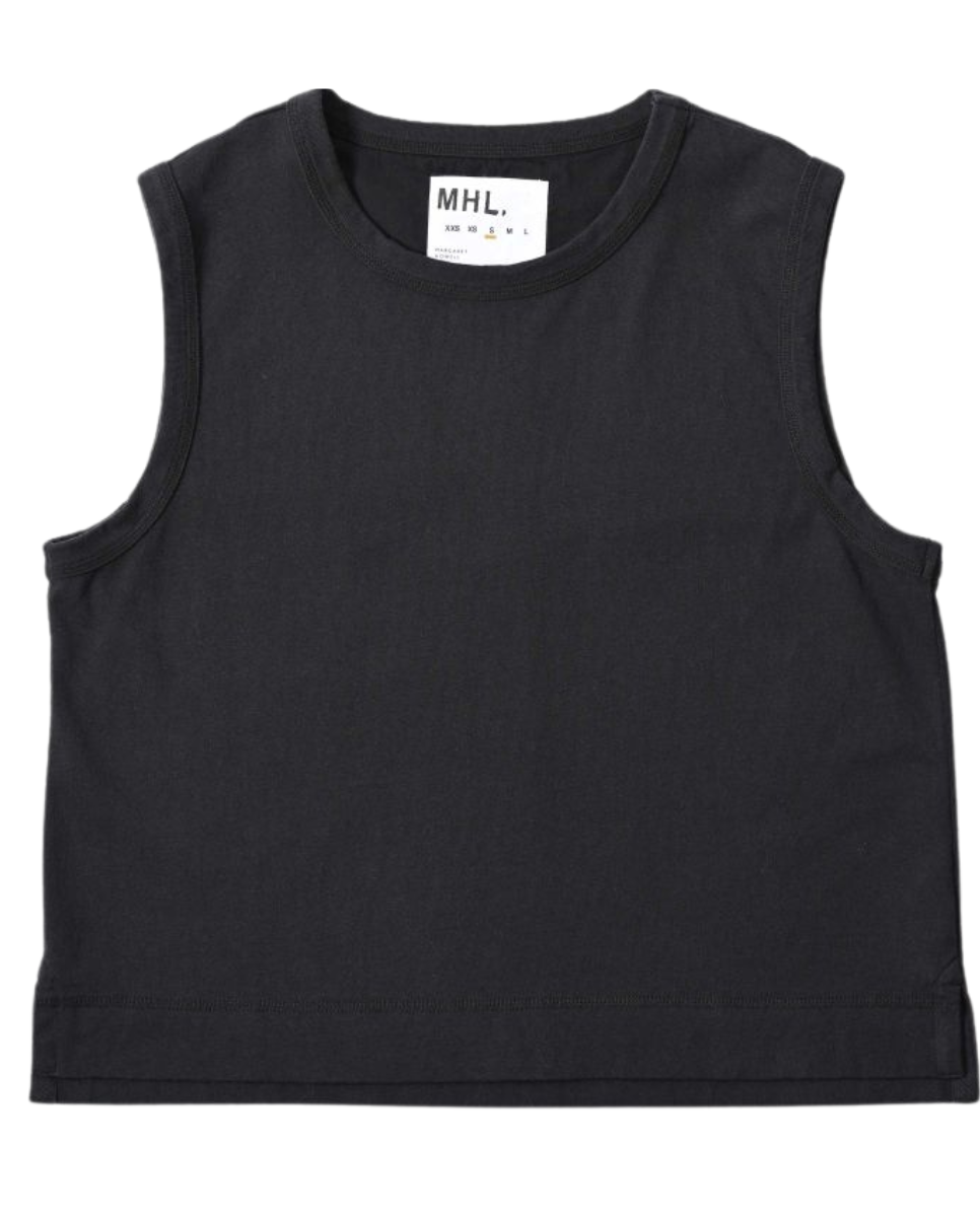 Black Matte Jersey Tank Top