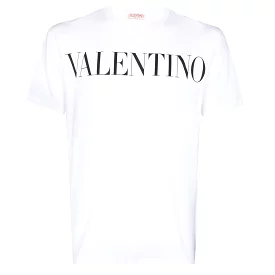 Black Valentino Logo T-Shirt - White.