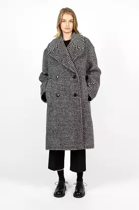 Black/White Checkered Overcoat