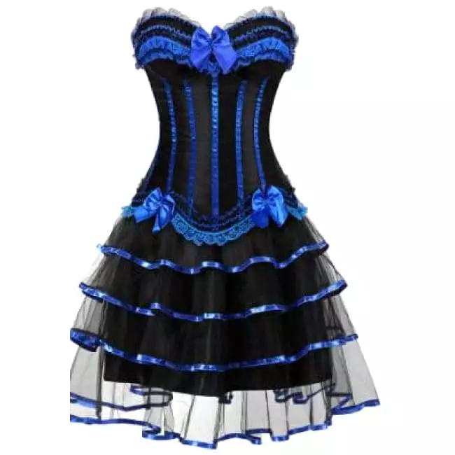 Blue Corset Dress - Drag Martina