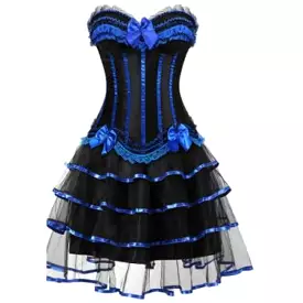 Blue Corset Dress - Drag Martina