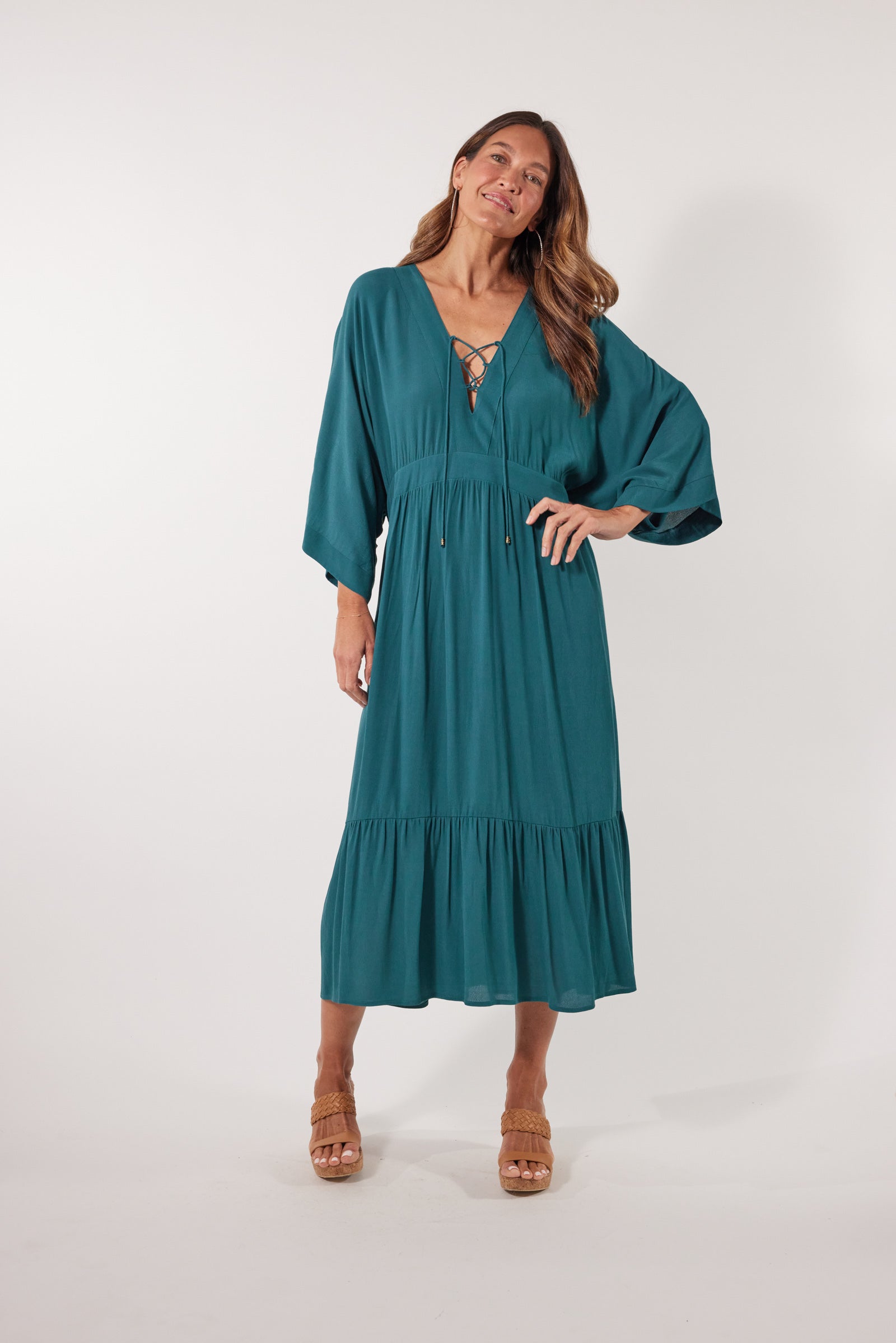 Botanical Relax Dress - Teal SALE