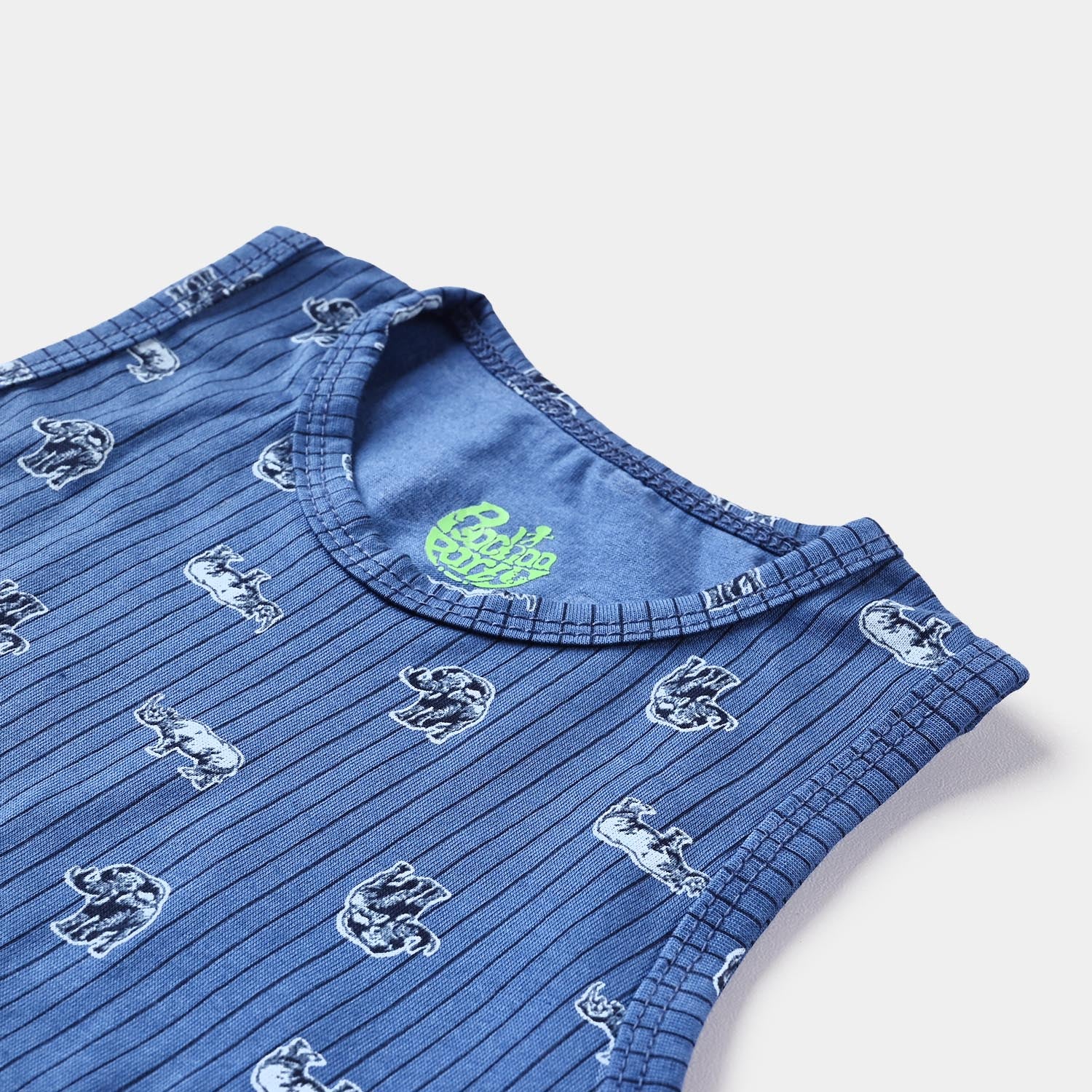 Boys Safari Navy Cotton Jersey Sando