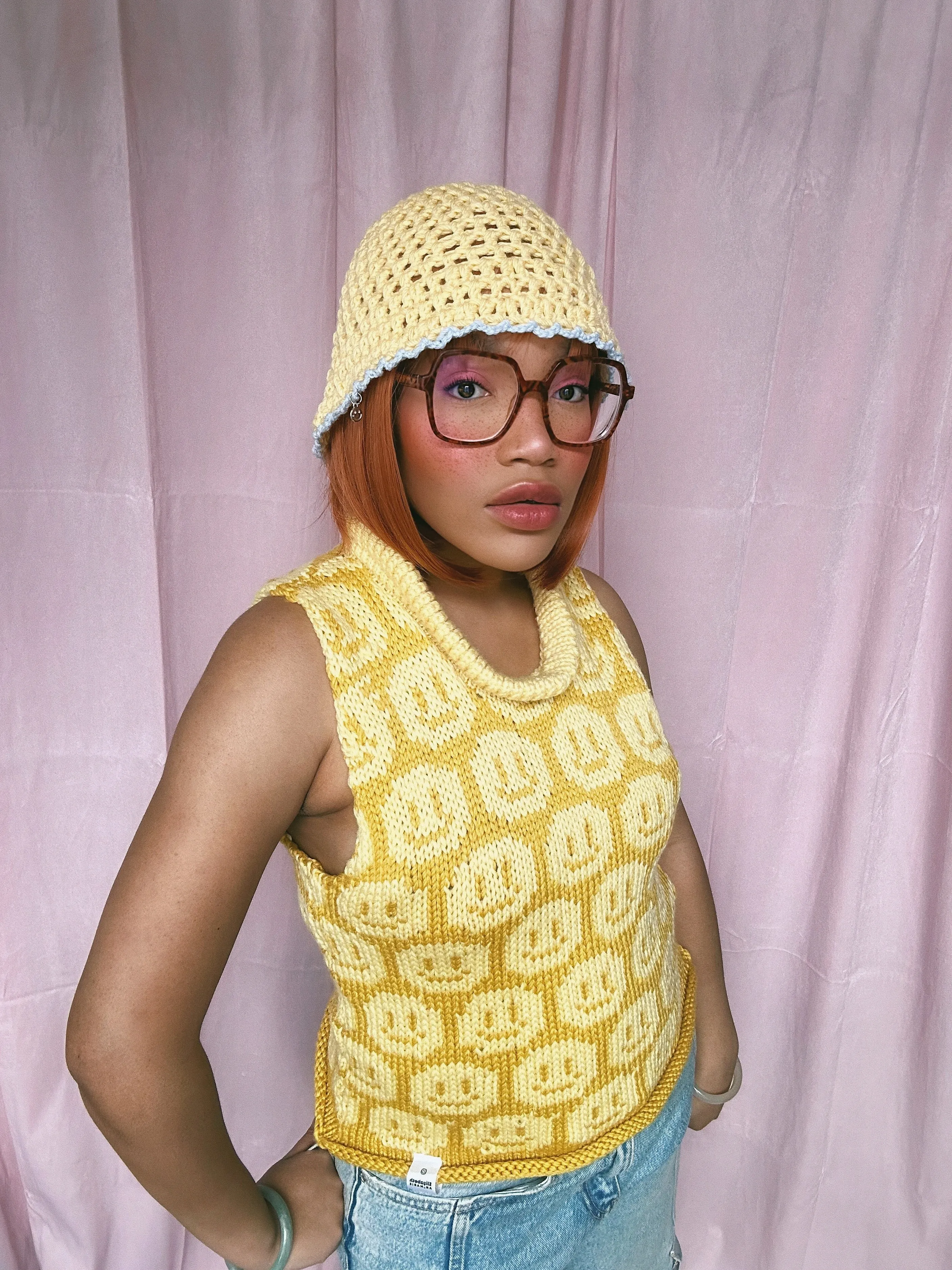 (Brand New) Smiley Aran Vest - MADE TO ORDER