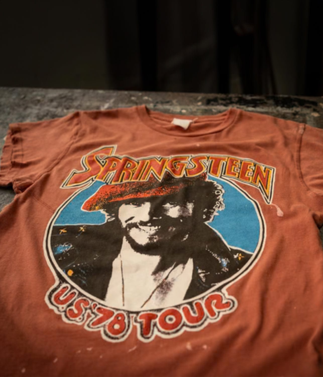 Bruce Springsteen 1978 tour t-shirt, rust color