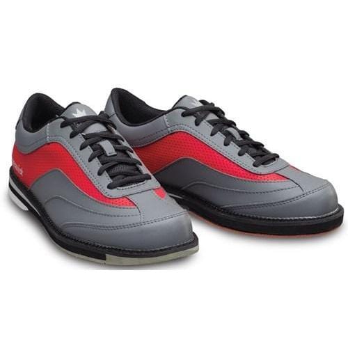 Brunswick Men's Grey Red Left Hand Bowling Shoes