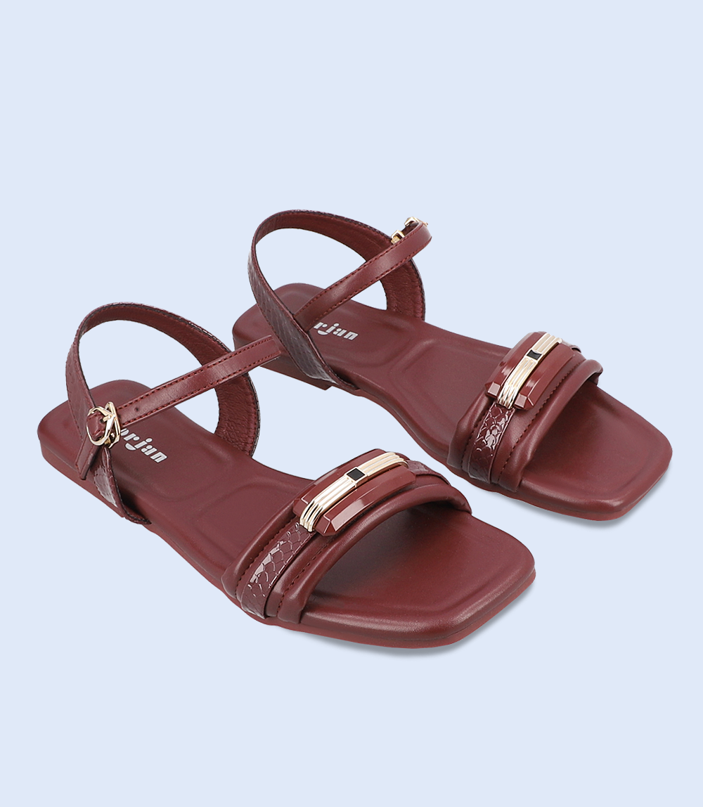 BW7363 Women Casual Sandal Maroon