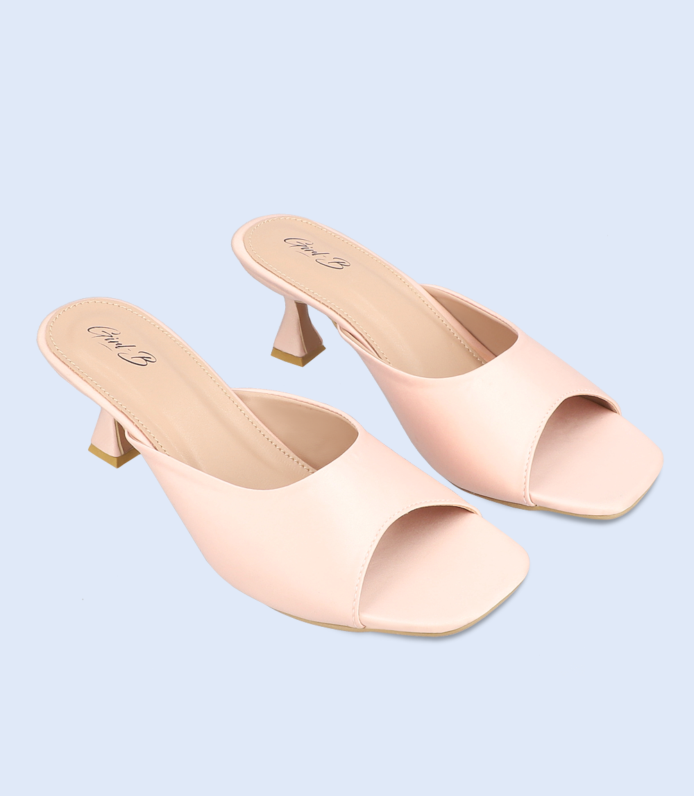 bw7404 tea pink women formal slipper heels