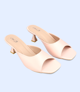 bw7404 tea pink women formal slipper heels