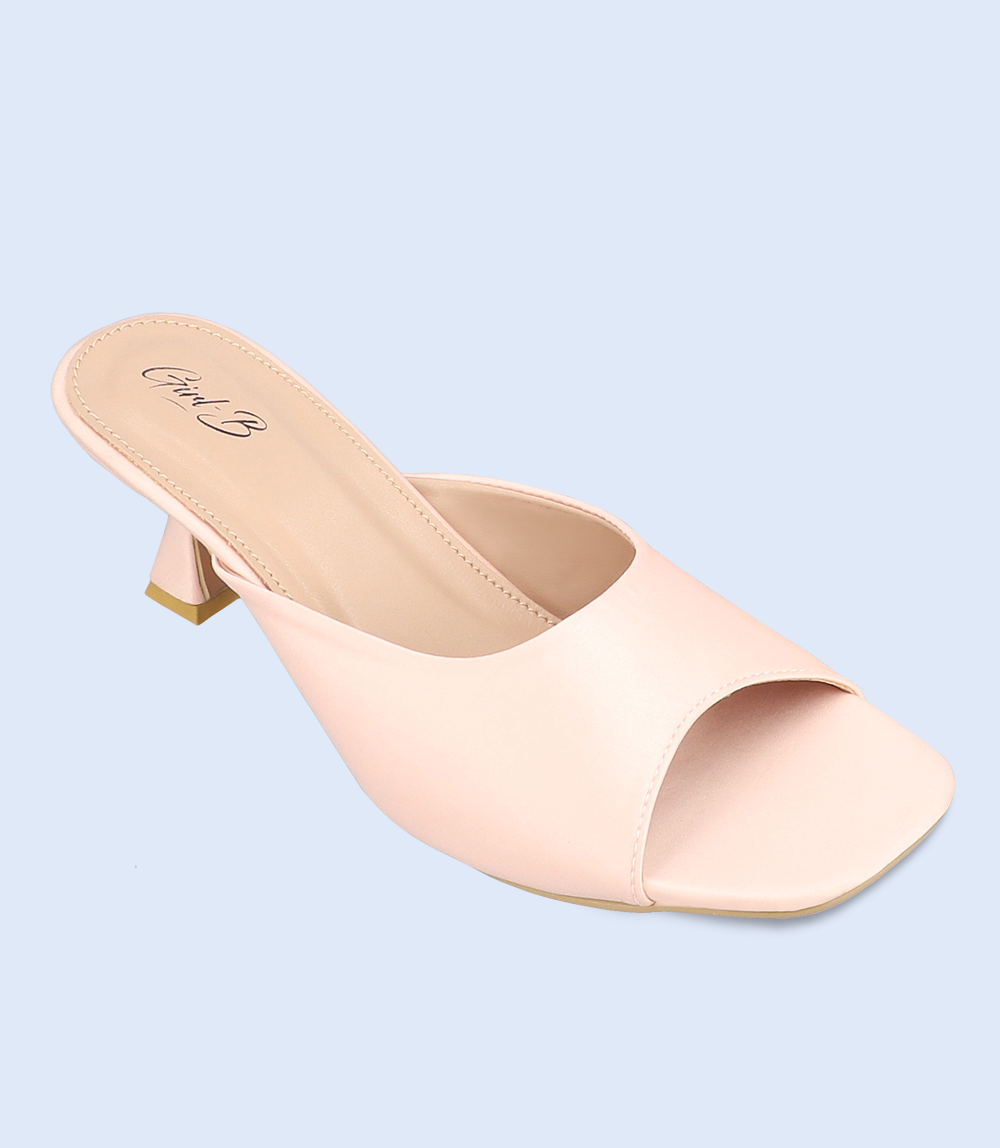 bw7404 tea pink women formal slipper heels