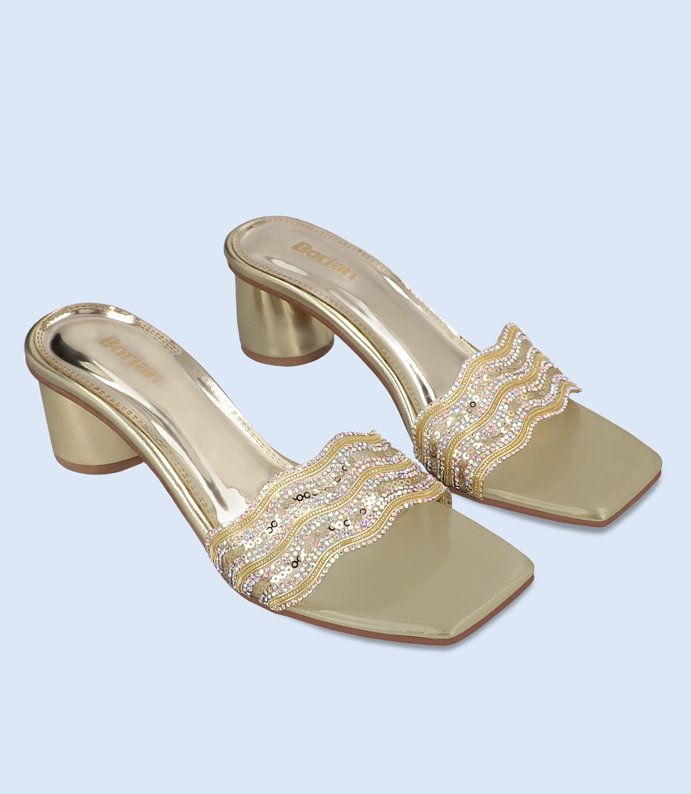 BW8687 DULL GOLD women formal slipper heels - Top selling slipper heels for women