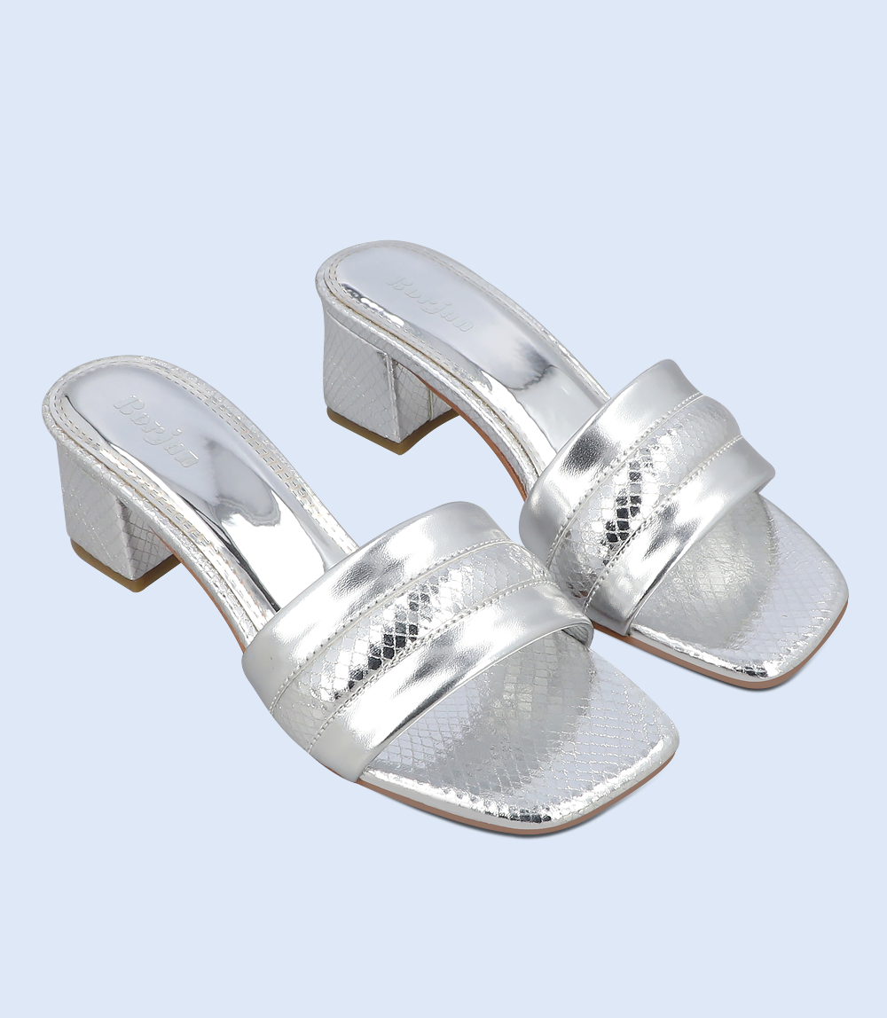 BW9495 Silver Women Formal Slipper Heel