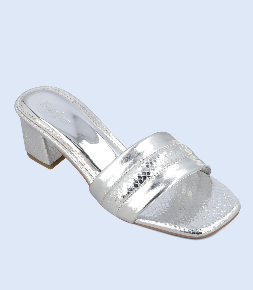 BW9495 Silver Women Formal Slipper Heel