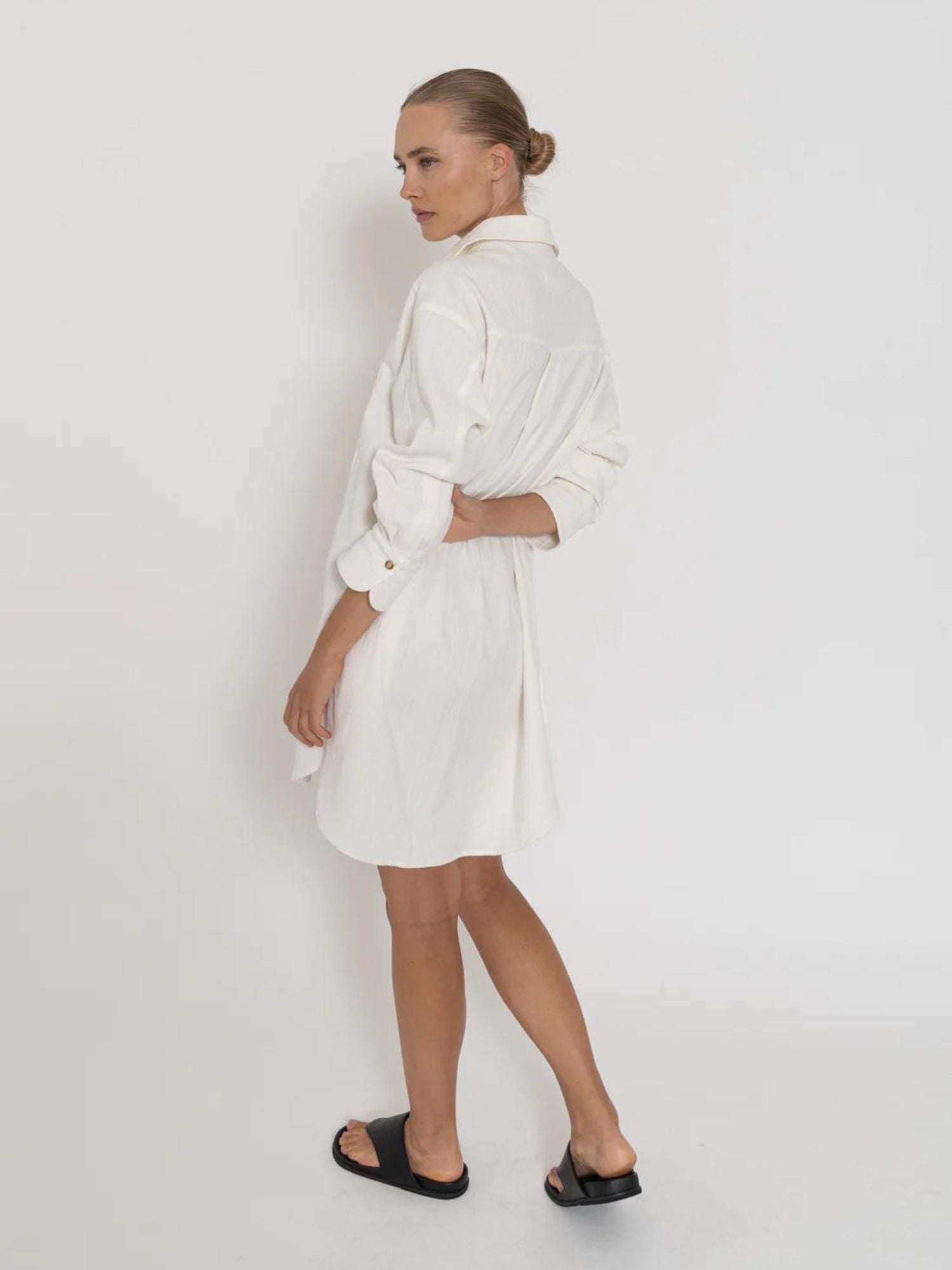 Capri Shirt Dress | White - Women's Capri Shirt Dress in White - Shop Now